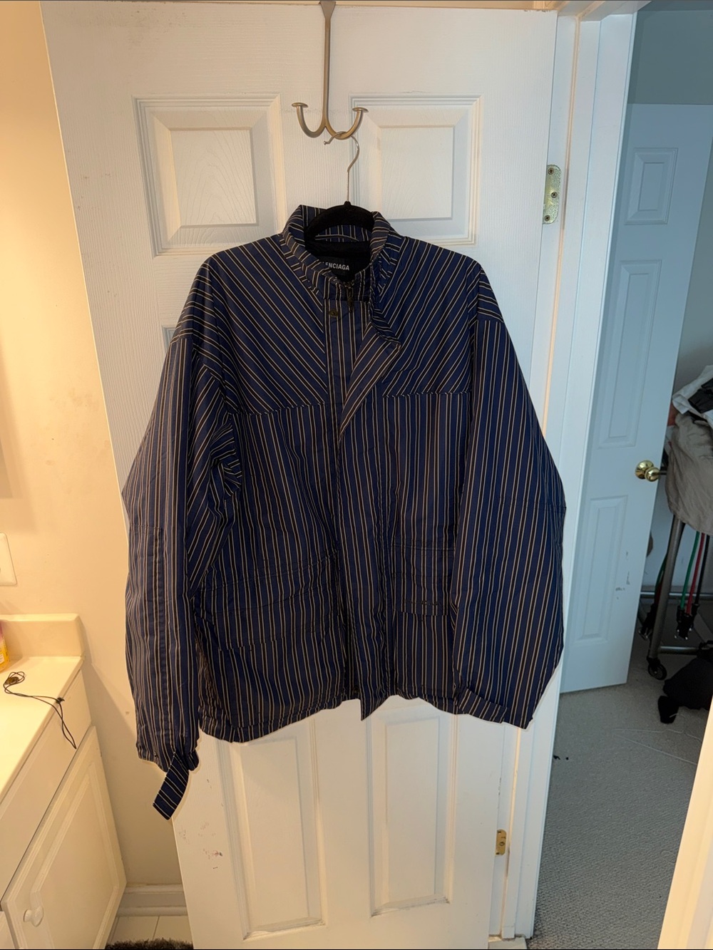 BALENCIAGA Tie Stripe light parka
